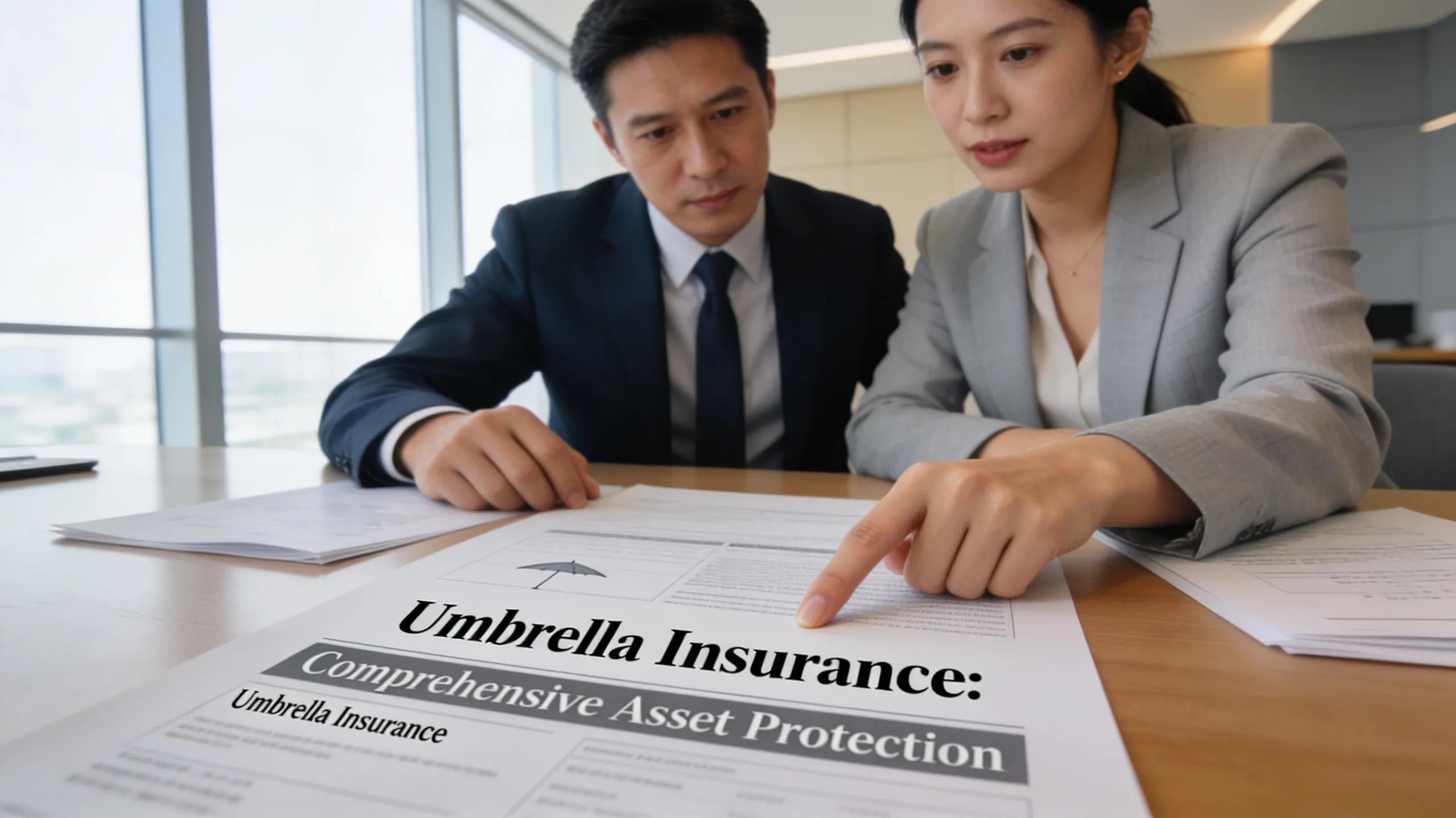 Landlord consulting insurance agent about umbrella insurance for multi-family property protection